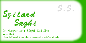 szilard saghi business card