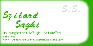 szilard saghi business card